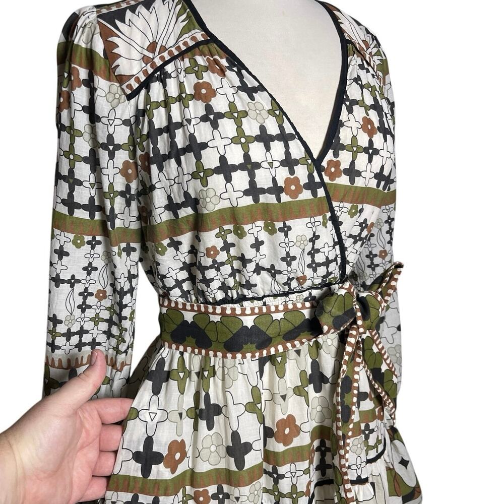 CLEOBELLA Women’s Emory Belted Puff Sleeve Printed Mini Dress - Picture 3 of 8